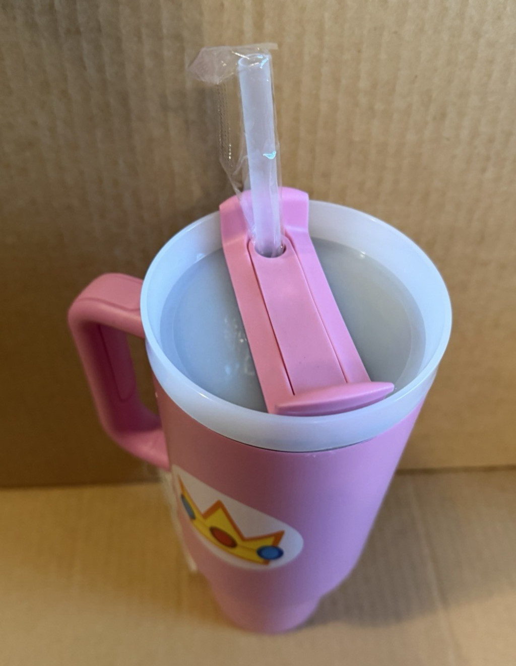 NEW Nintendo Super Mario Princess Peach Pink 40oz Tumbler