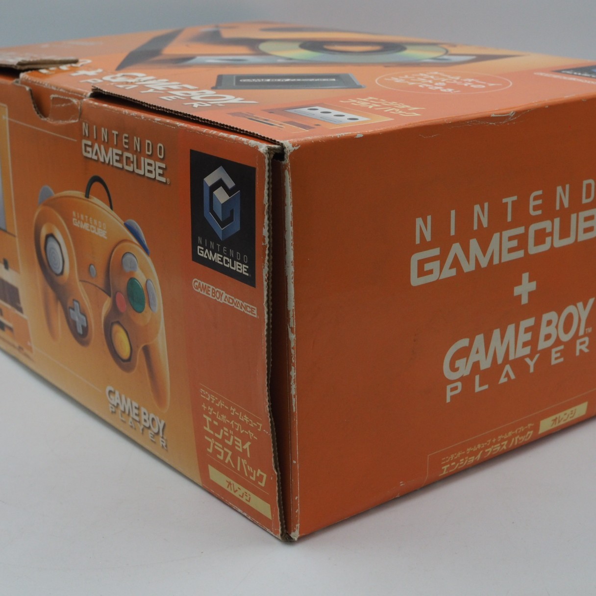 Nintendo GameCube Console System Orange + Game Boy Player Enjoy Plus Pack Boxed