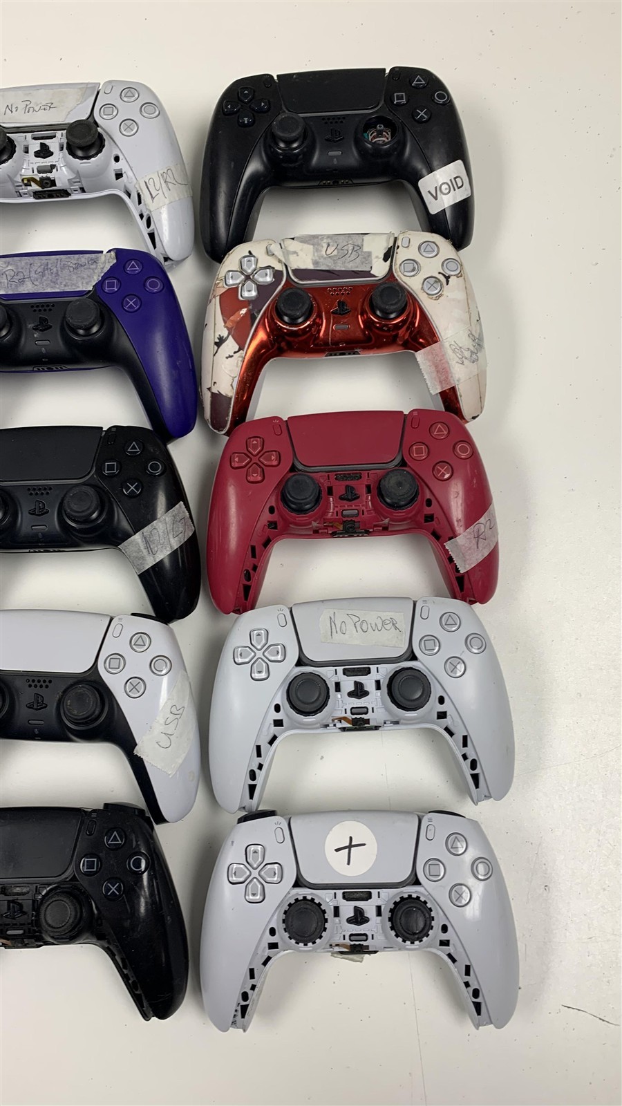 Bulk Lot 20 Sony PS5 DualSense Controllers Broken Parts Repair Wholesale