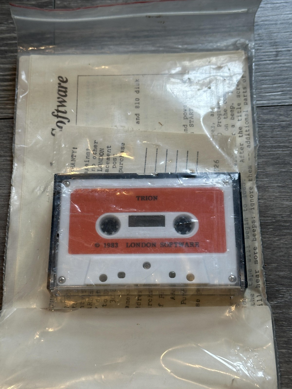 1983 Trion In 3 Dimensions Atari 400 800 Cassette Game London Software