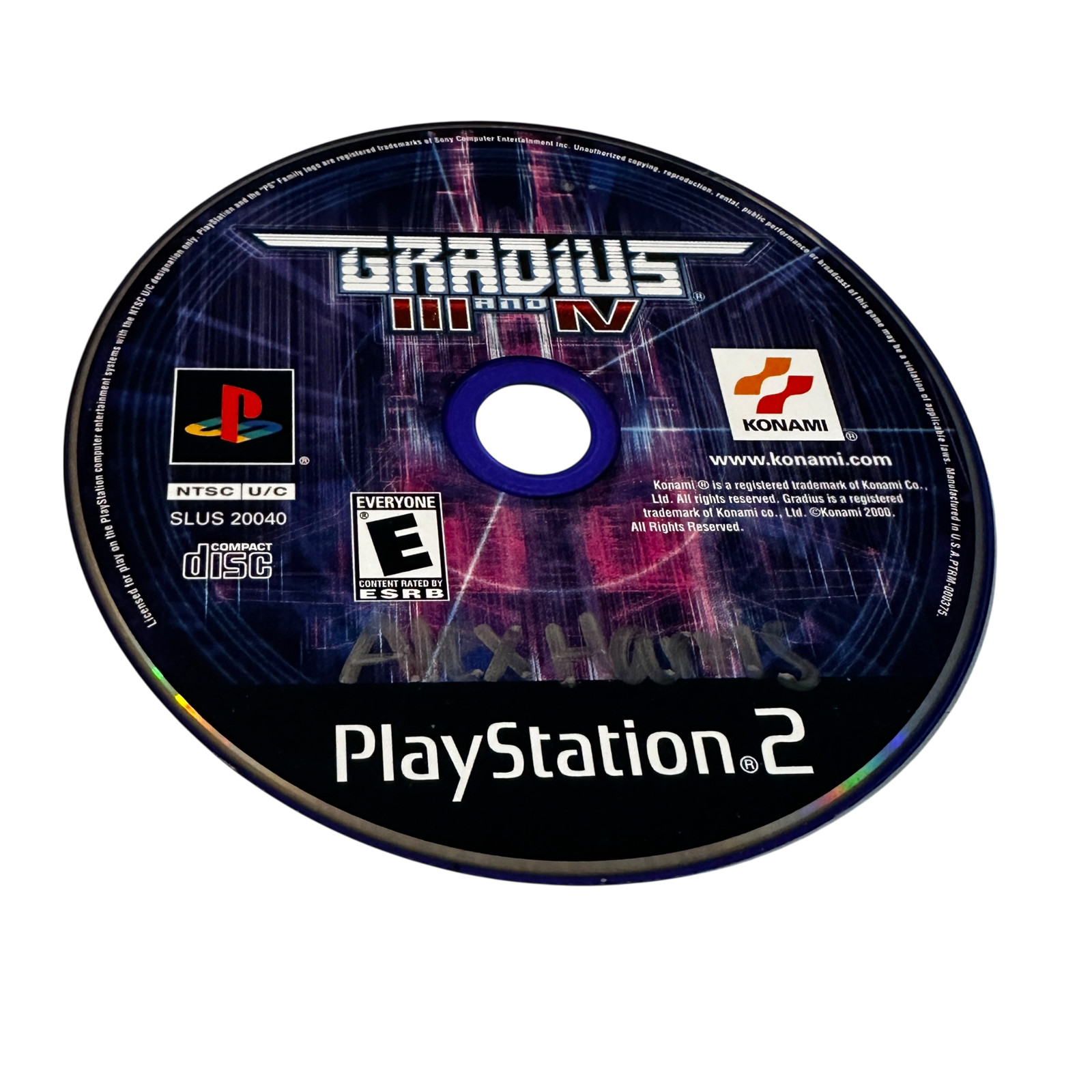 Gradius III and IV / 3 and 4 PS2 PlayStation 2 Game Disc Only No Case