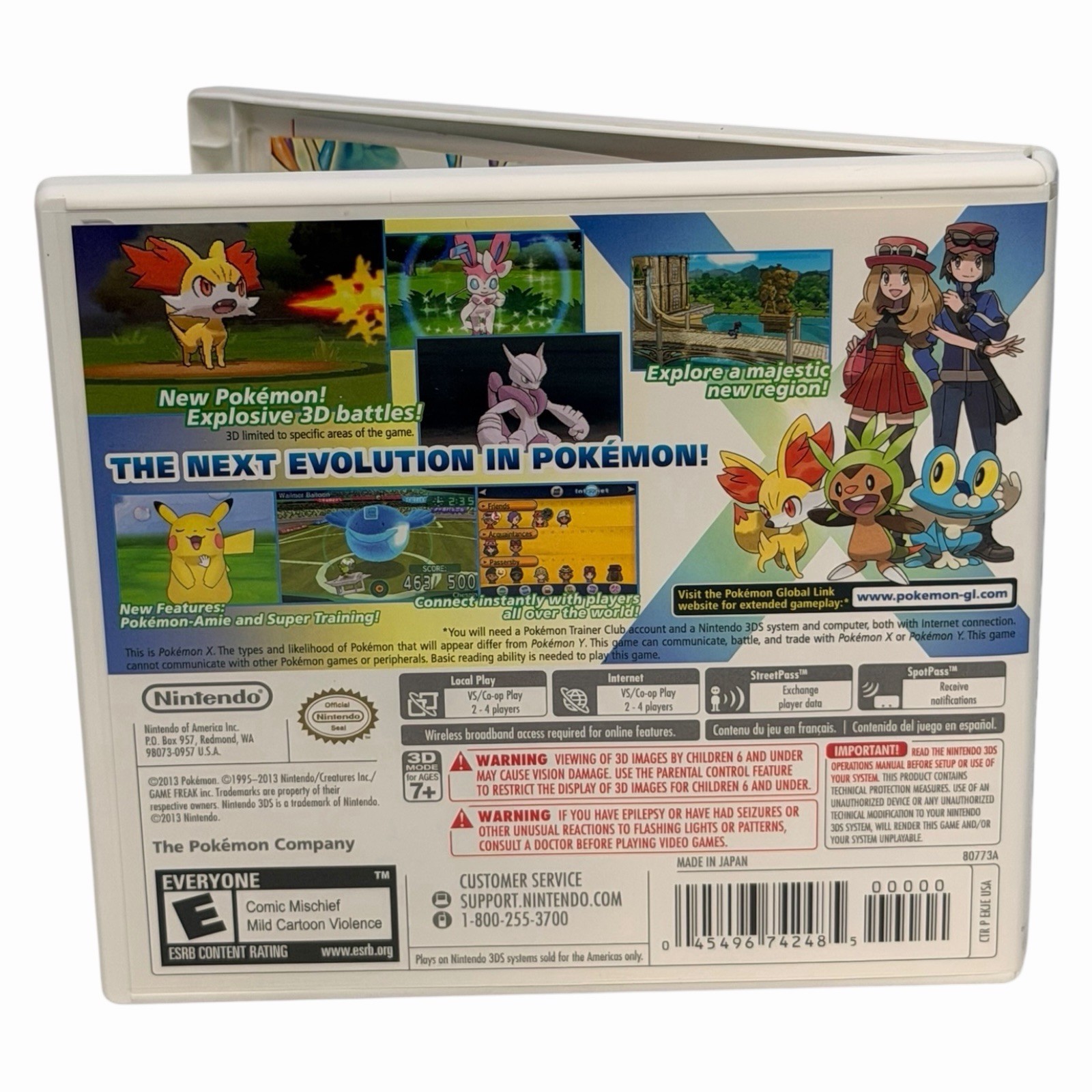 Pokemon X (Nintendo 3DS, 2013) CIB Complete w/ Inserts Tested VGC