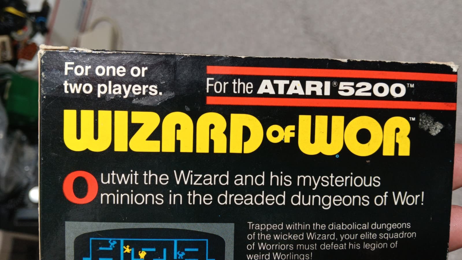 Wizard Of Wor (Atari 5200, 1984) With manual, box, and game!