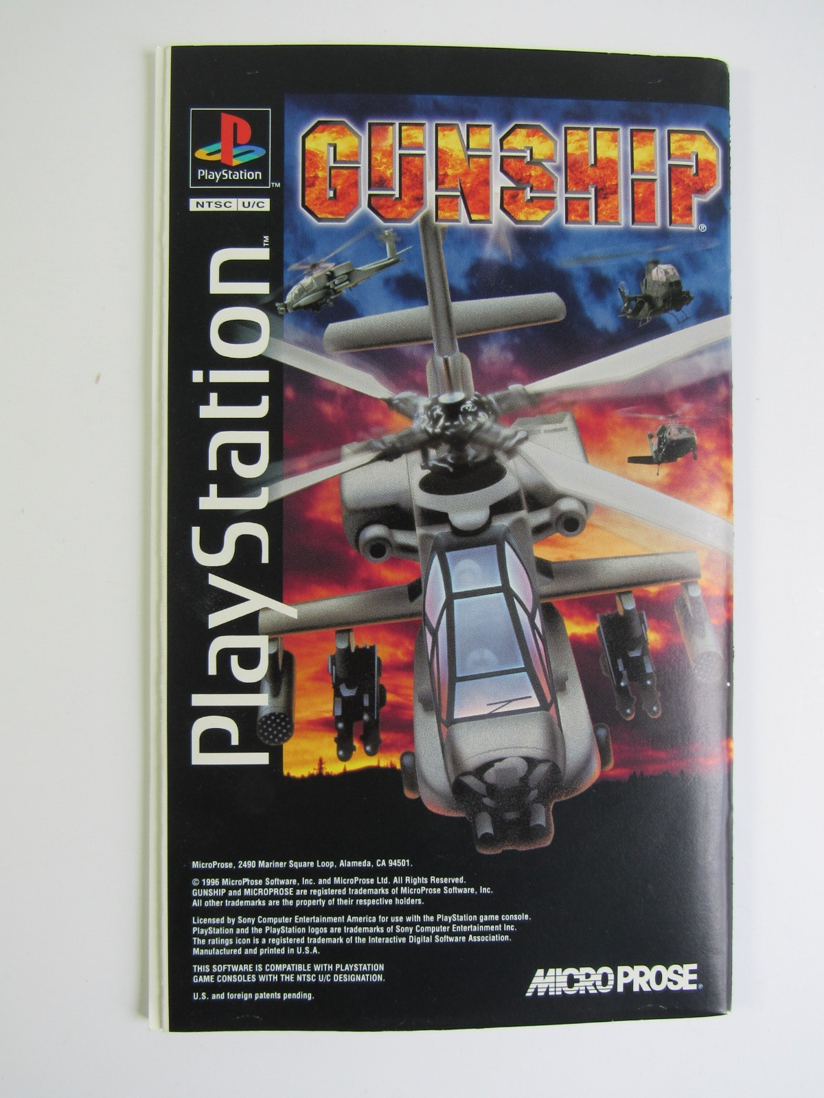 Gunship Long BOX PS1 (Sony PlayStation 1) CIB Complete W/Reg Card