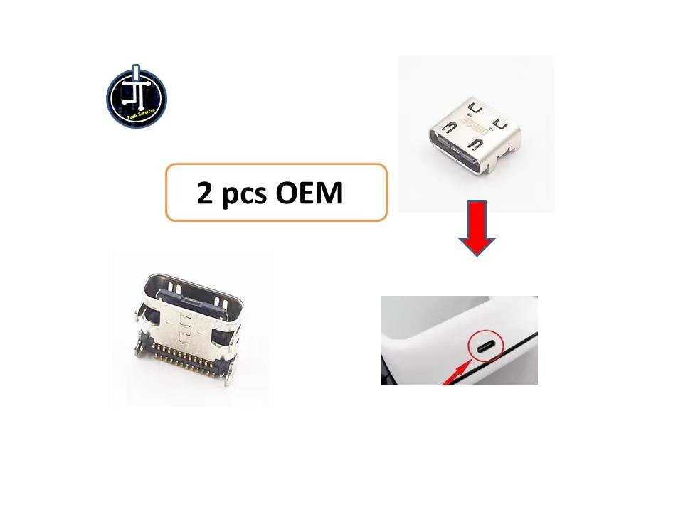 2 pcs Type-C USB Charging Port Dock For SONY PlayStation 5 PS5 Controller
