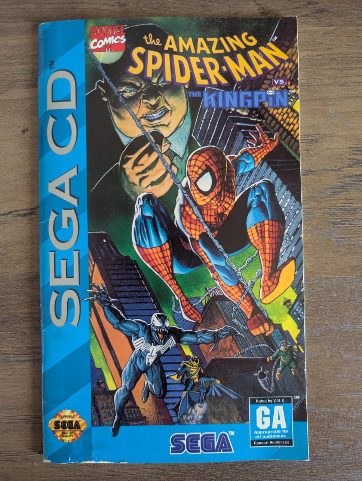 Amazing Spider-Man vs. The Kingpin (Sega CD, 1993) Manual + CD + Case .