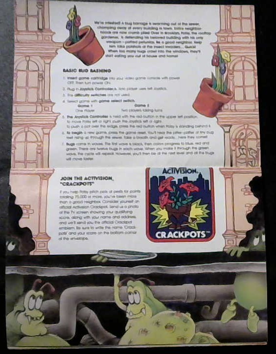 Crackpots (Atari 2600, 1983) CART UNTESTED, Manual Included