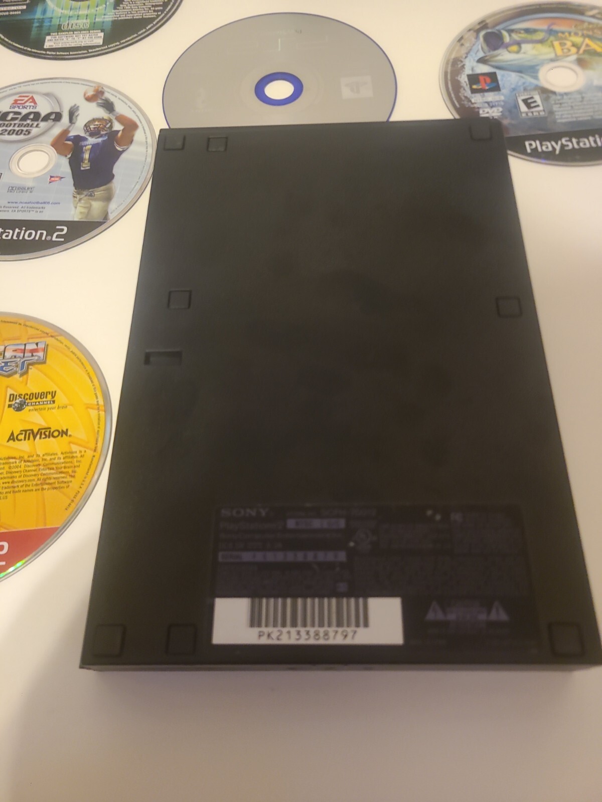 SONY PlayStation 2 PS2 SLIM Black Console Bundle 15 Games Lot 2 Controllers