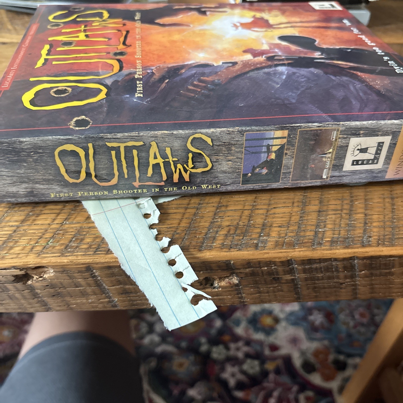 LucasArts Outlaws PC Big Box CD-ROM Game w/ Manual, T Teen FPS Shooter
