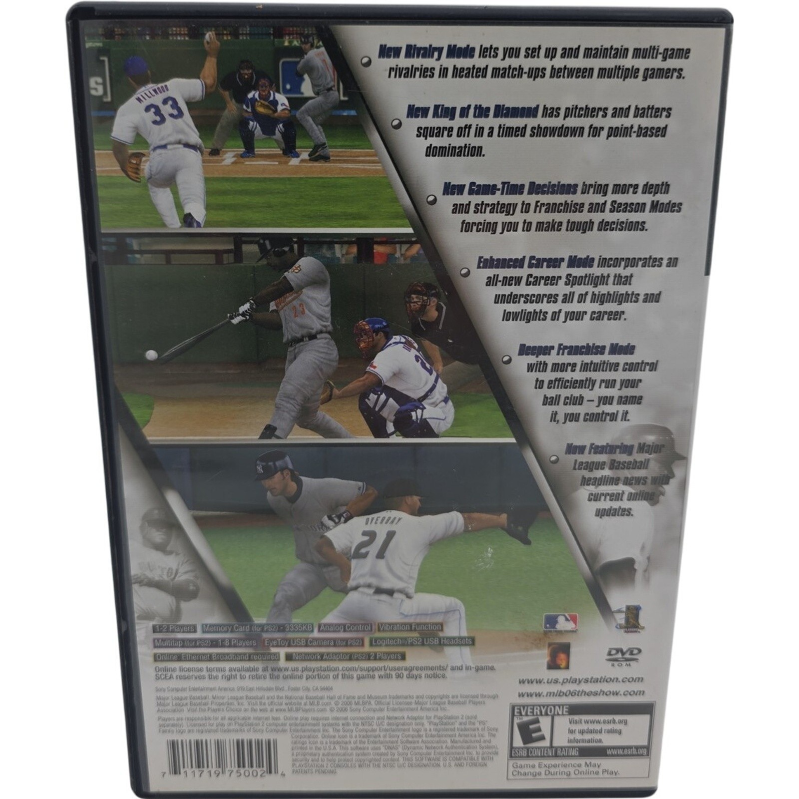 MLB 06 The Show Sony PlayStation 2 PS2 2006 Baseball Simulation Tested & Working