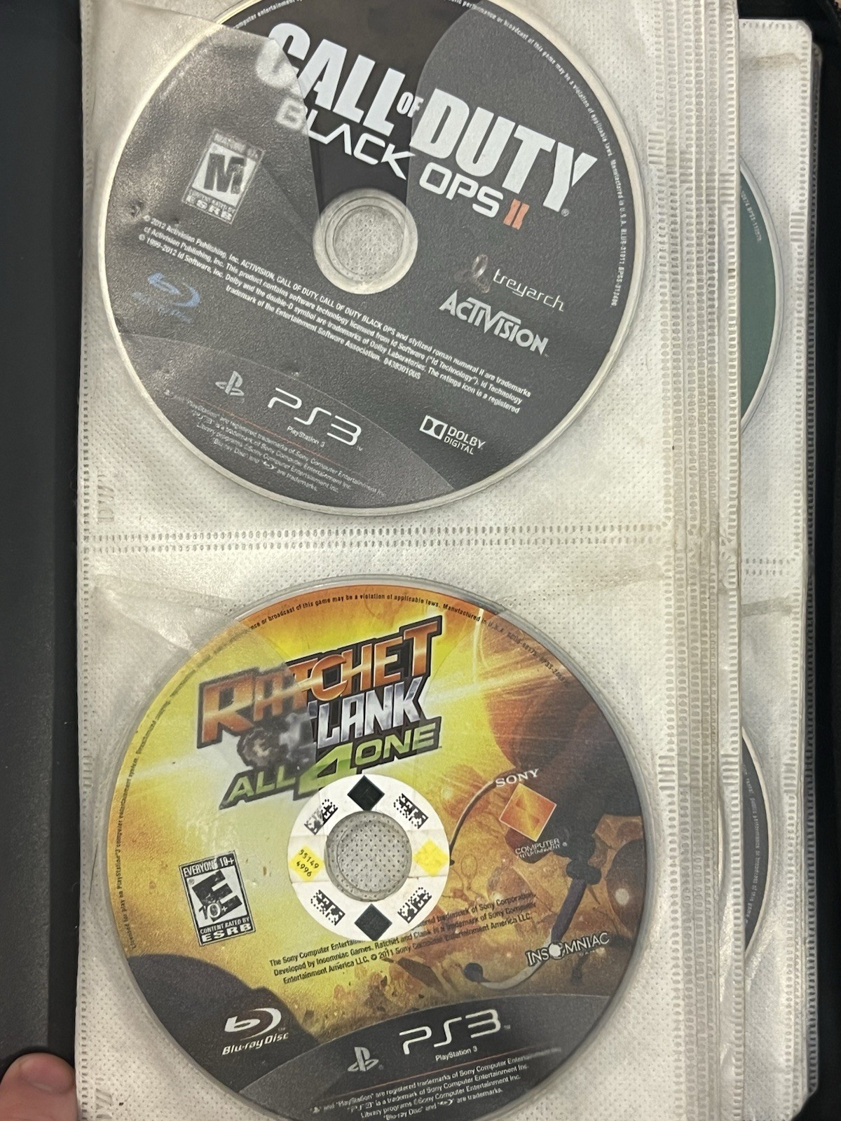 Lot Of 64 Sony Playstation 3 PS3 Disc Only Games Binder Untested Mixed Games
