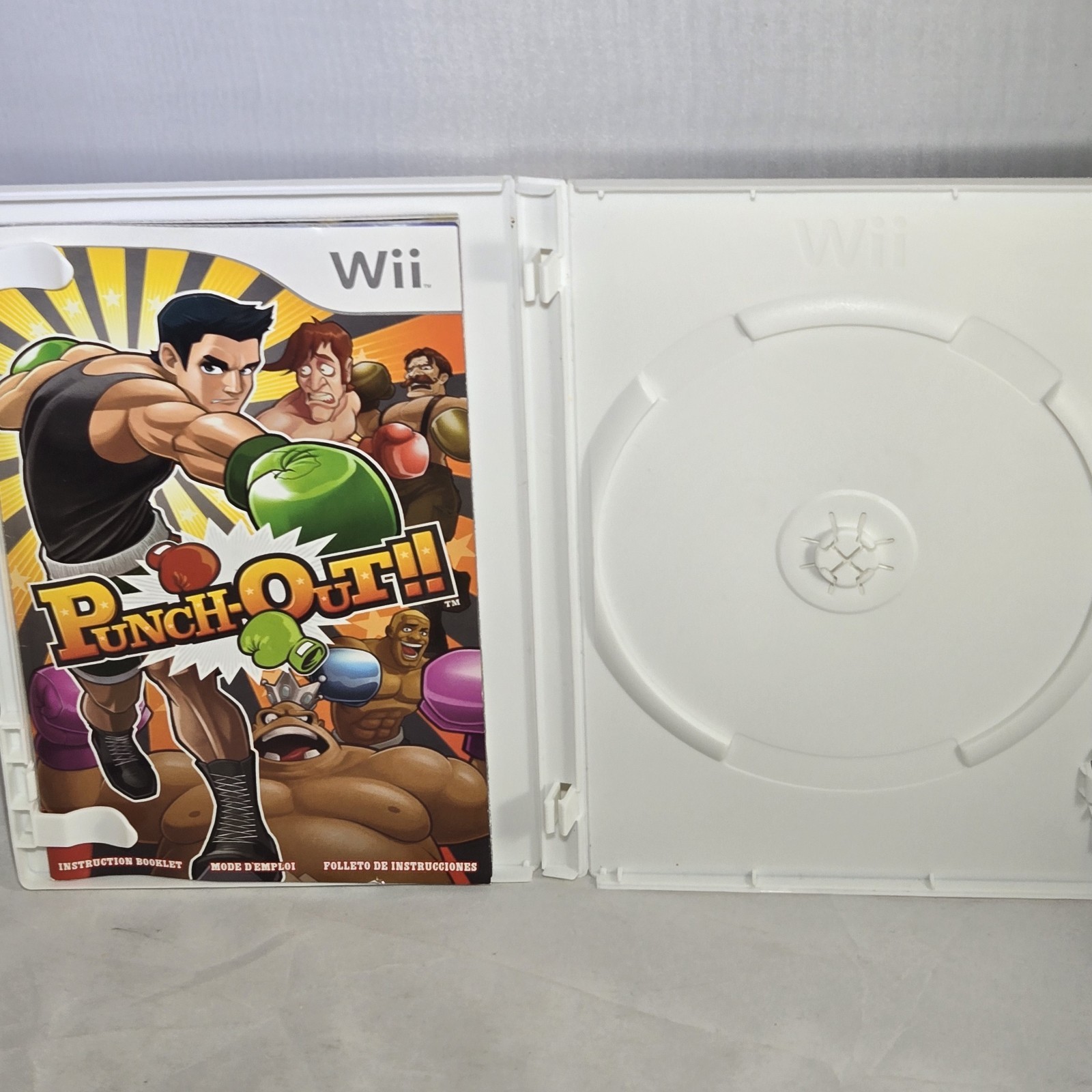 Punch Out Nintendo Wii Original Video Game Case and Manual Only NO GAME