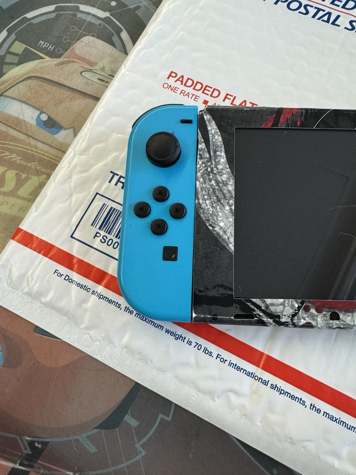 Nintendo Switch HAC-001 Neon Blue Red Console w/ 64GB microSD Card Tested Works