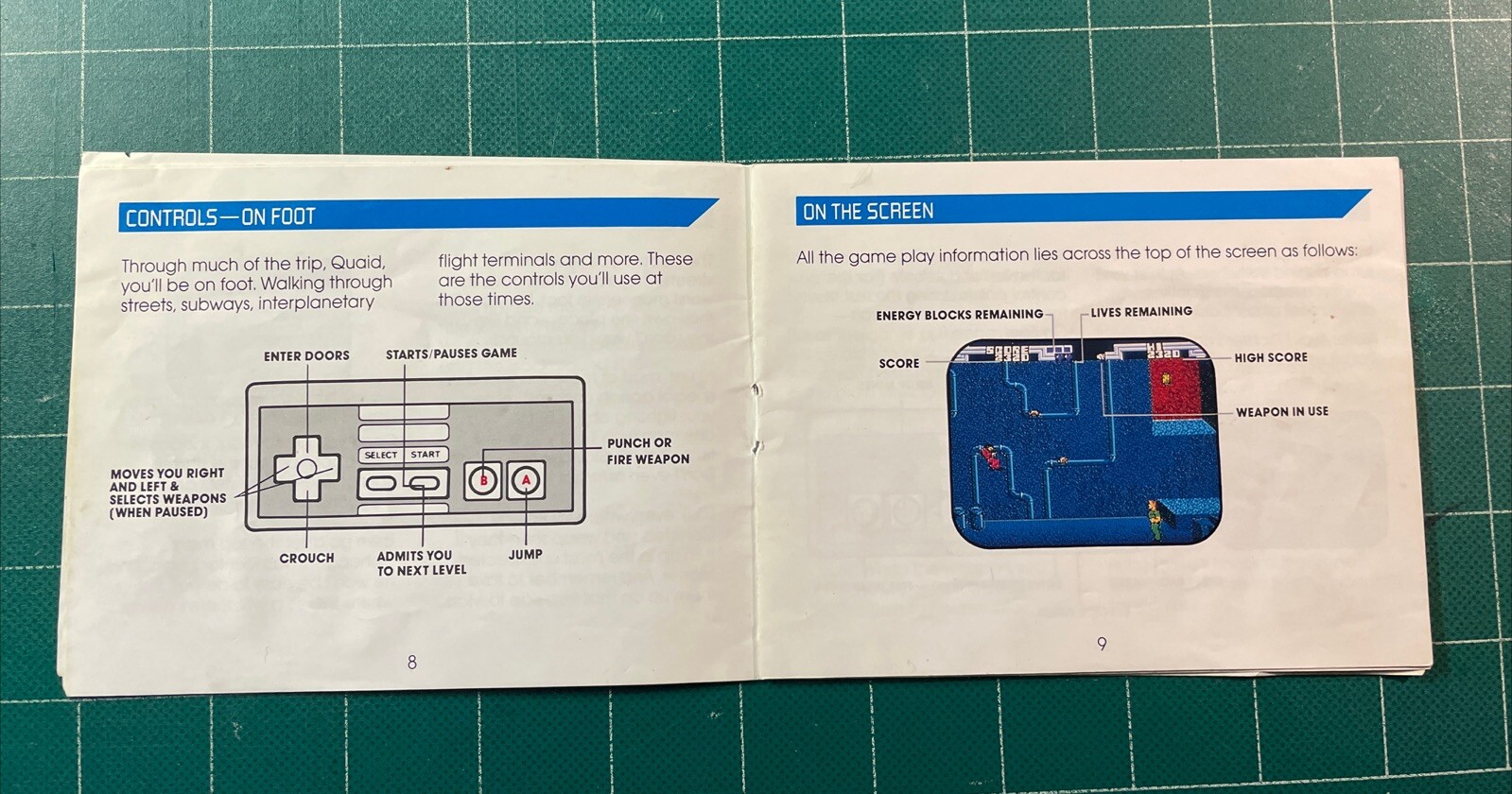 Total Recall (Nintendo NES, 1990) Tested, Sleeve & Manual
