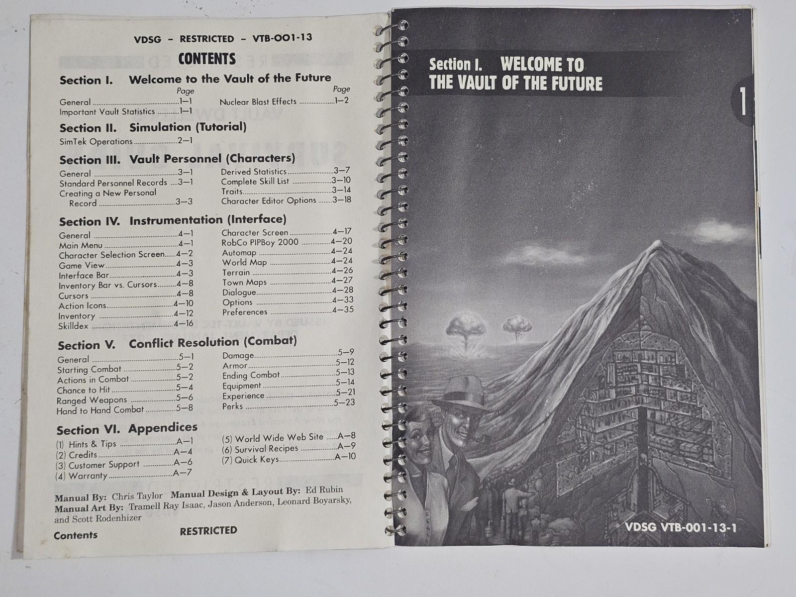 Fallout 1 Vault Dweller’s Survival Guide Original 1997 VDSG VTB-001-13