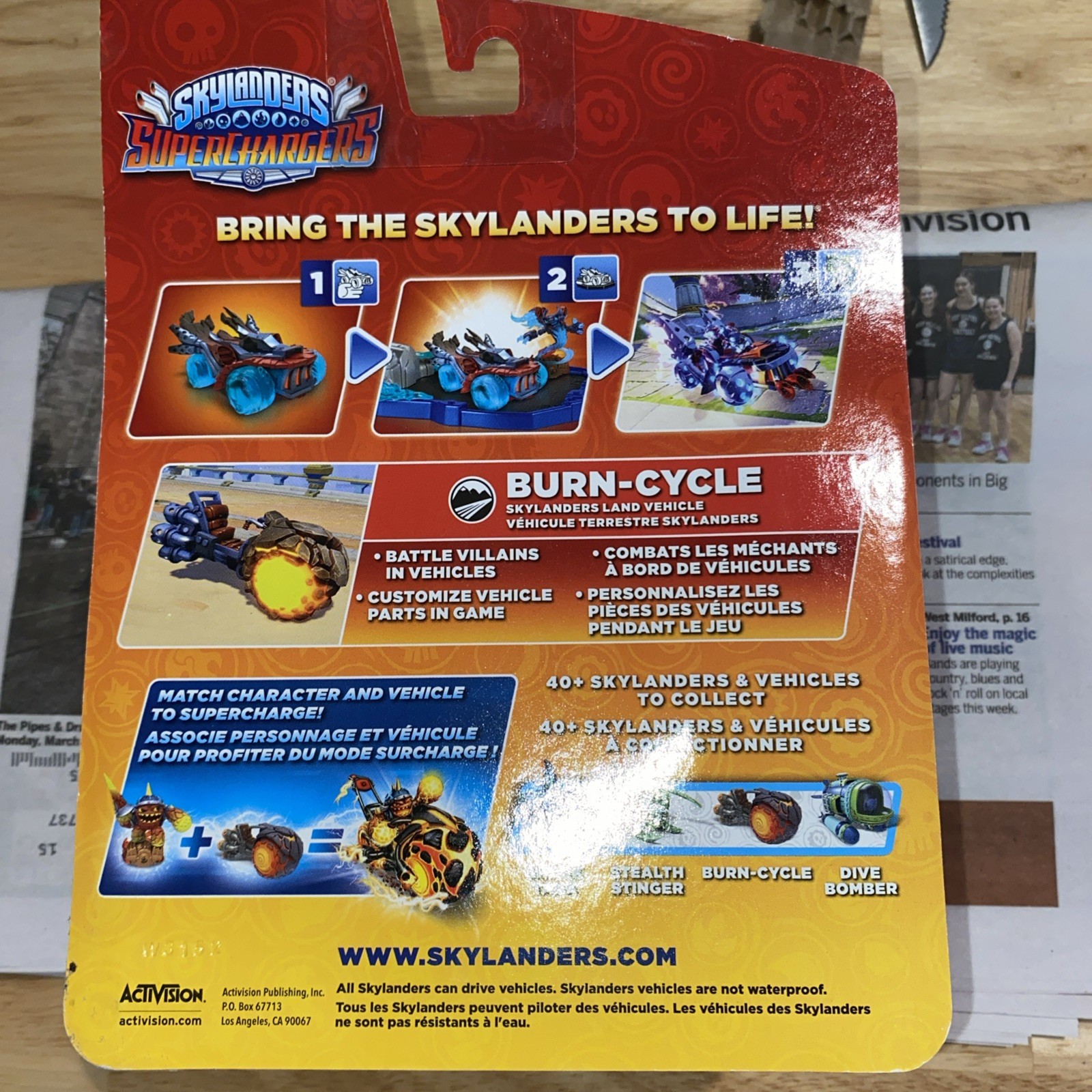 Skylanders SuperChargers: Vehicle Burn Cycle Character Pack (2015) Brand New