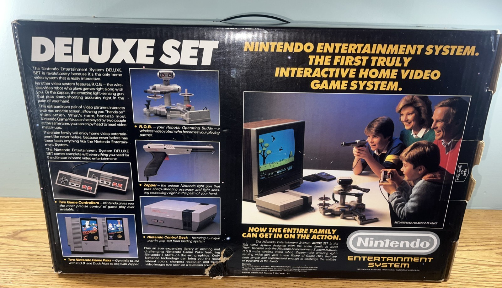 Nintendo NES 1986 DELUXE SET BOX Set ROB Robot CIB SERVICED + PLAY TESTED! NICE!