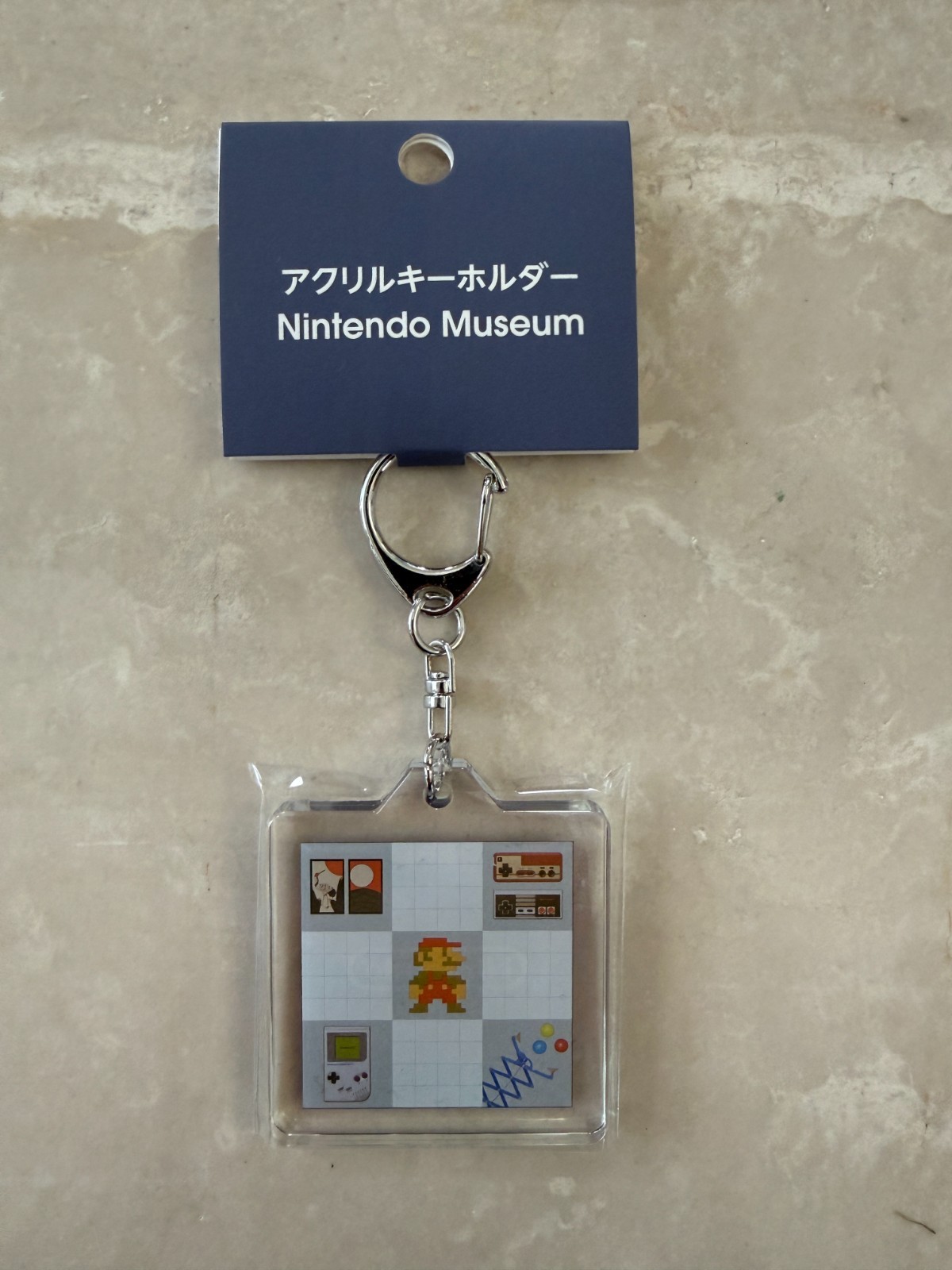 NEW Nintendo Museum Exclusive Keychain Kyoto Japan Acrylic Unopened NWT