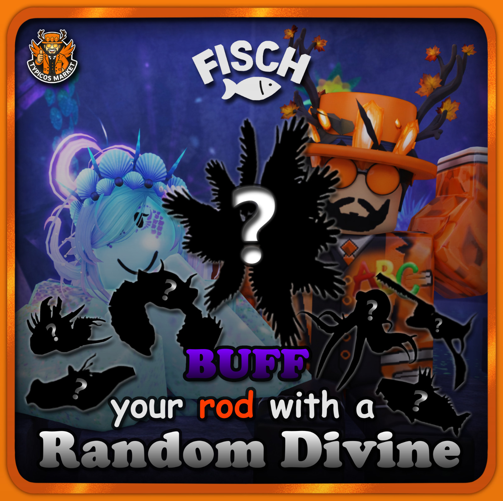 [FISCH] – Random Divine Fish – [Buff your rod with Mella Mermaid’s Quests]