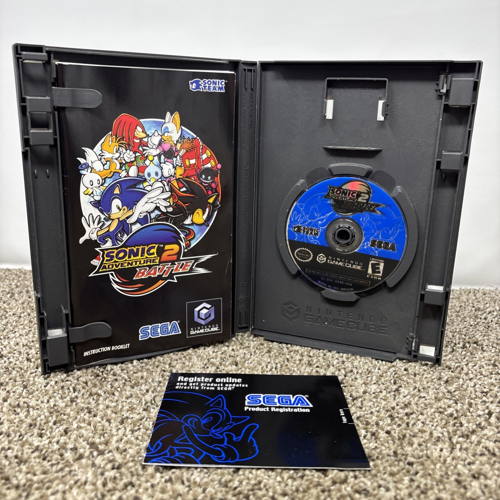 Sonic Adventure 2 Battle (Nintendo GameCube, 2004) CIB With Registration Card