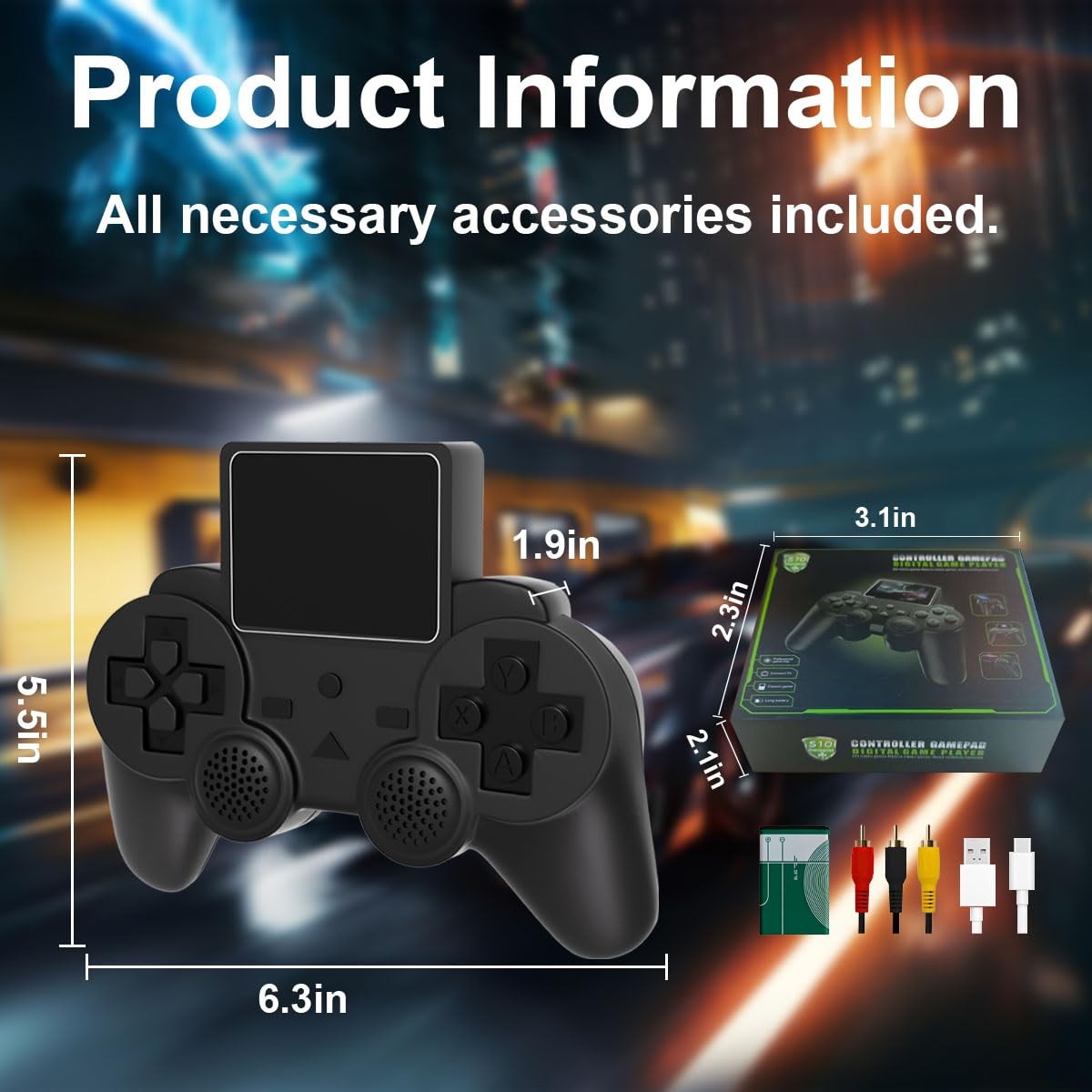 Consola De Juegos Portátil Con 520 Videojuegos Retro Clásicos Integrados HD