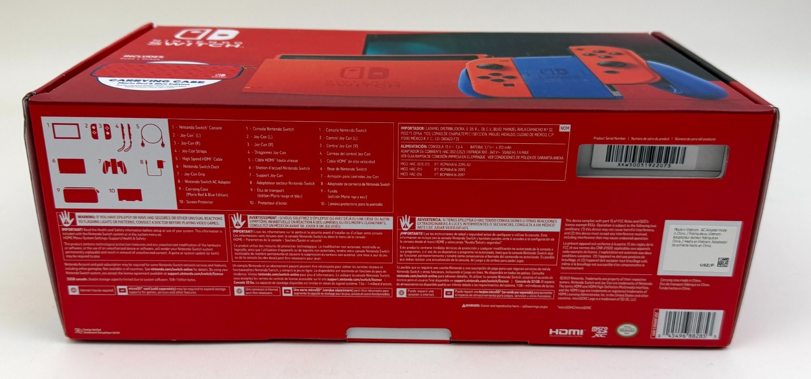 Nintendo Switch Console HAC-001(-01) Mario Red & Blue Edition – BRAND New!