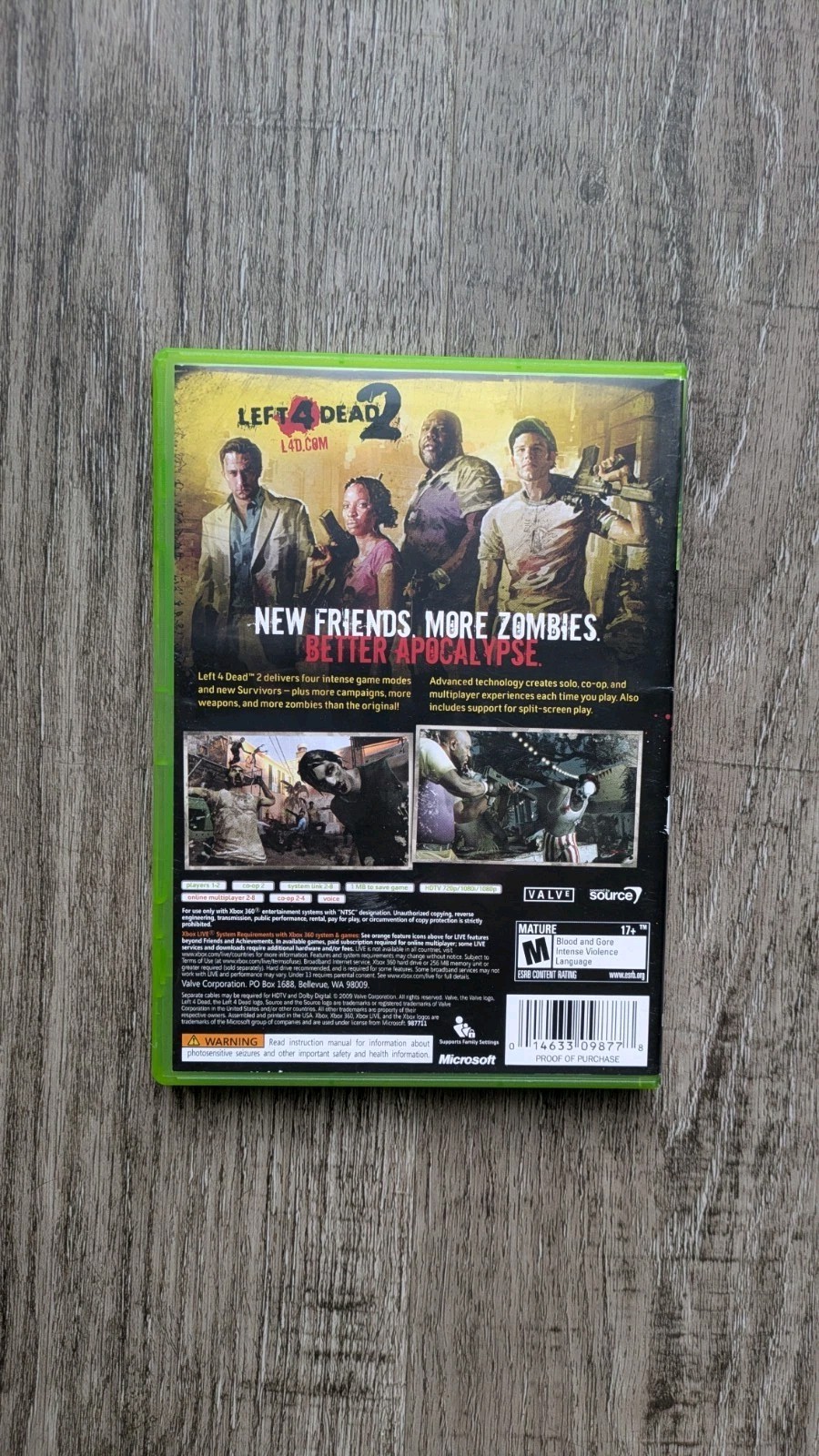 Left 4 Dead 2 (Xbox 360, 2009) – Authentic Case Only – No Game