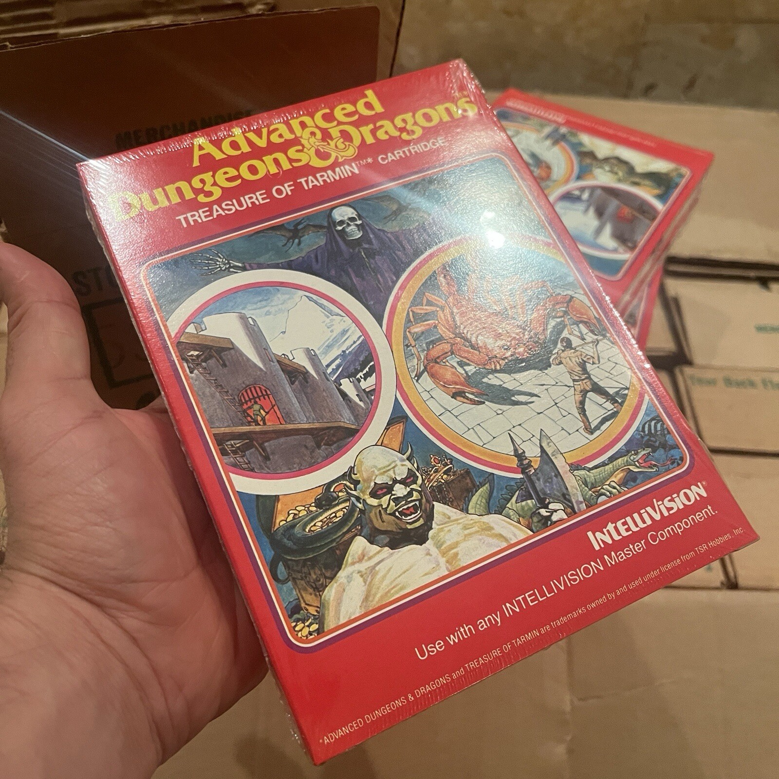 Advanced Dungeon&Dragon Treasure Tarmin Intellivision Factory Box 6 Sealed Games