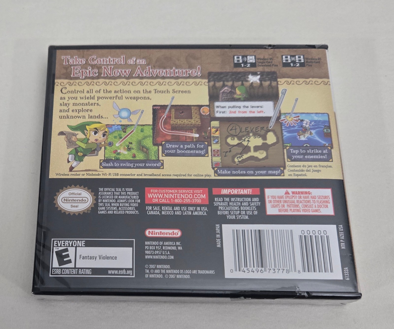 The Legend of Zelda Phantom Hourglass Nintendo DS New / Sealed