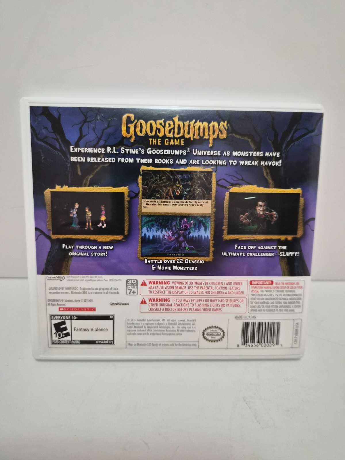 Goosebumps The Game Nintendo 3DS Complete CIB Tested Working