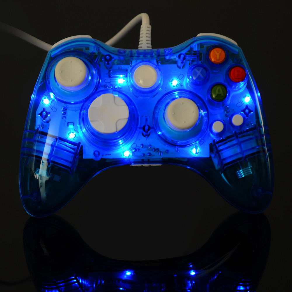 Glow Light USB Wired/Wireless Gamepad Remote Console Controller for Xbox 360 &PC