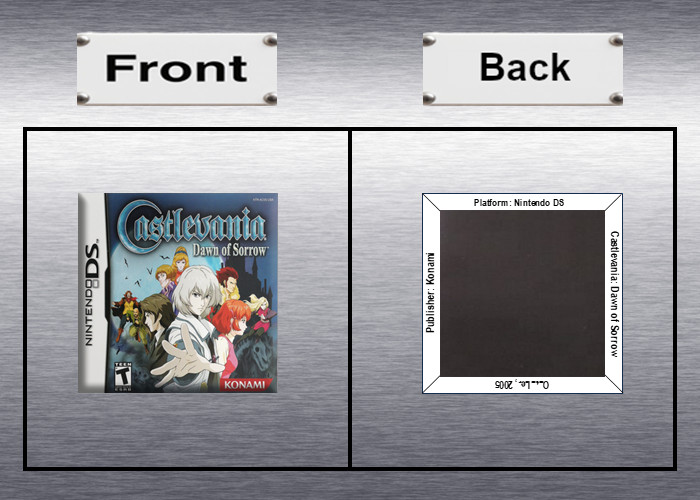 Castlevania DoS, OoE, PoR Video Game Box Art *DS* High Quality Magnet / Set