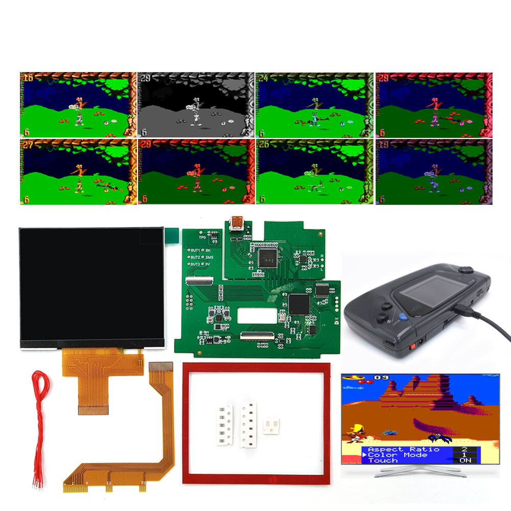 720P HDMI-Compatible 3.5″ 640×480 Retro Pixel IPS LCD Kit For SEGA Game Gear