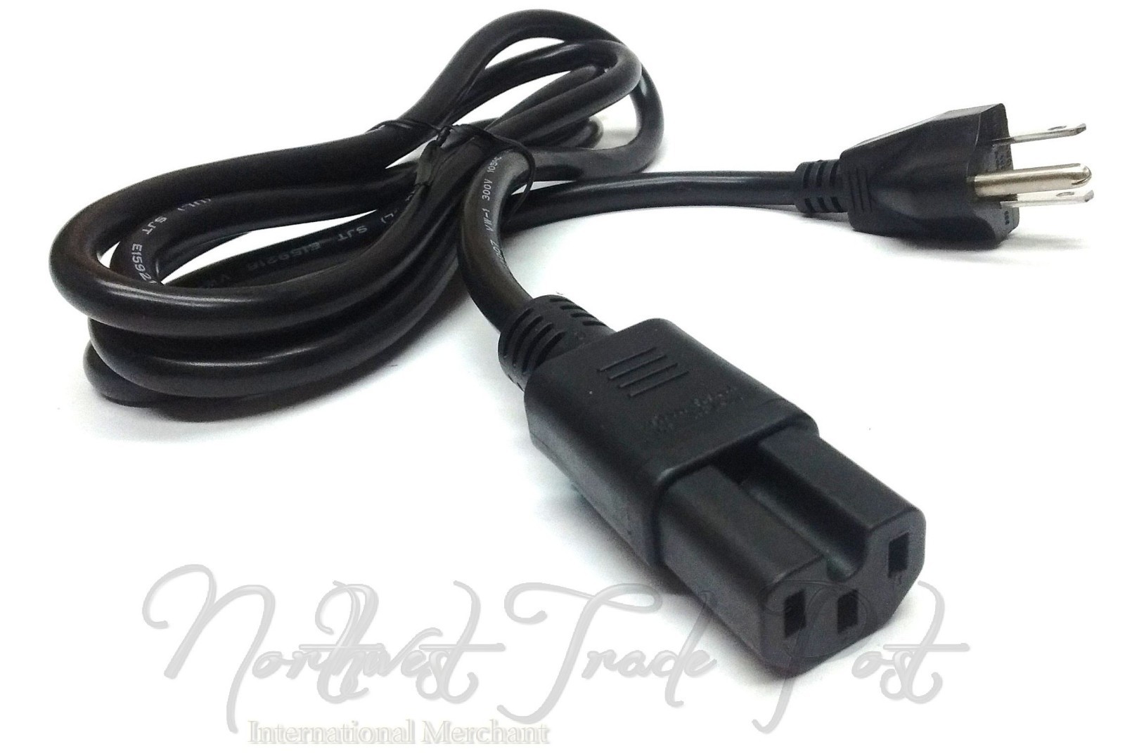6ft Notched Plug 3 Pin AC Power Cord for XBox 360 Brick X803538-004 w/ Notch