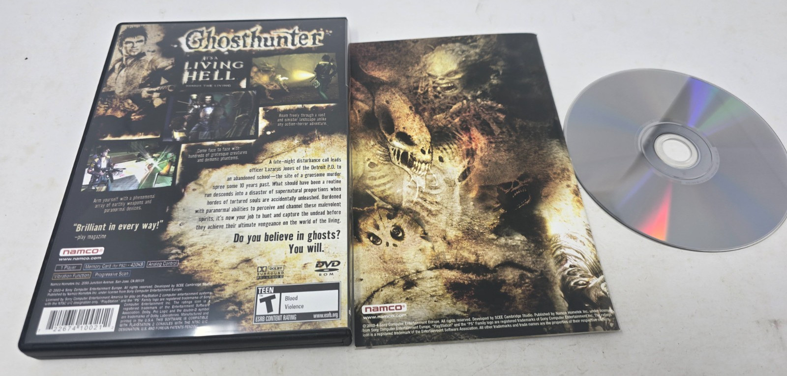 Ghosthunter (Sony PlayStation 2, 2004) PS2 Complete Tested Excellent