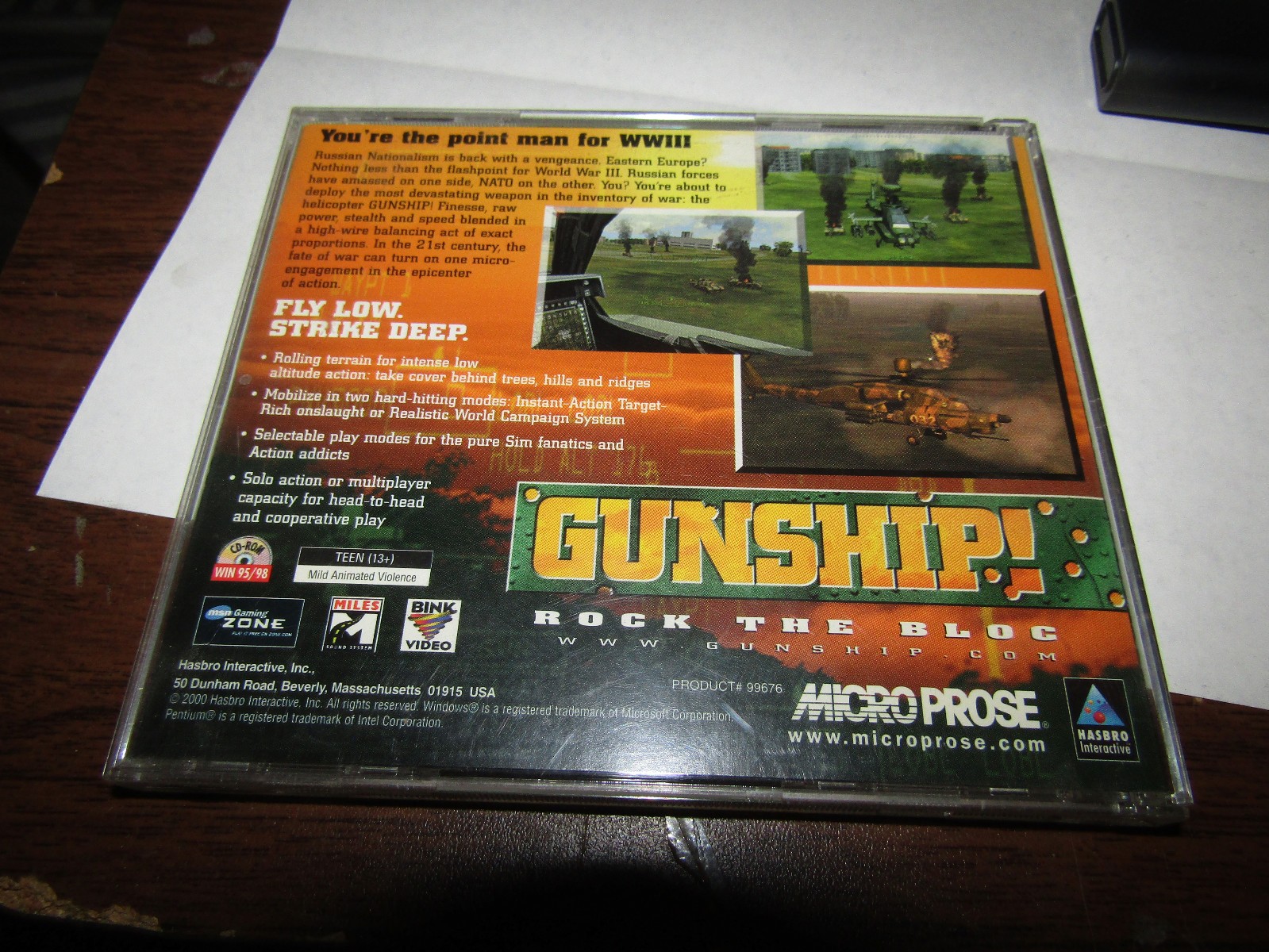 Gunship (PC, 2000) PC GAME XP/VISTA/WINDOWS 7/8.1/10 CD and Jewel Case