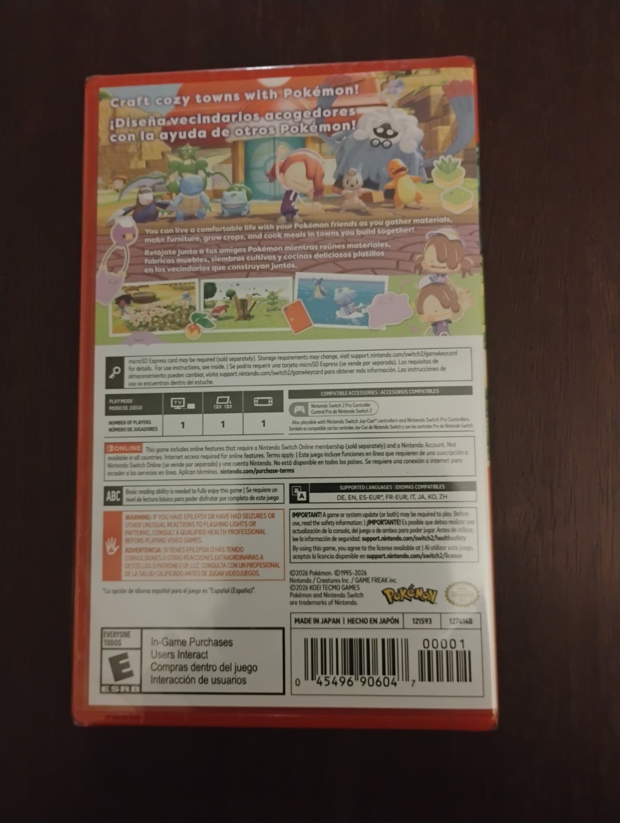 Pokemon Pokopia (Game-Key Card) Nintendo Switch 2 New Sealed