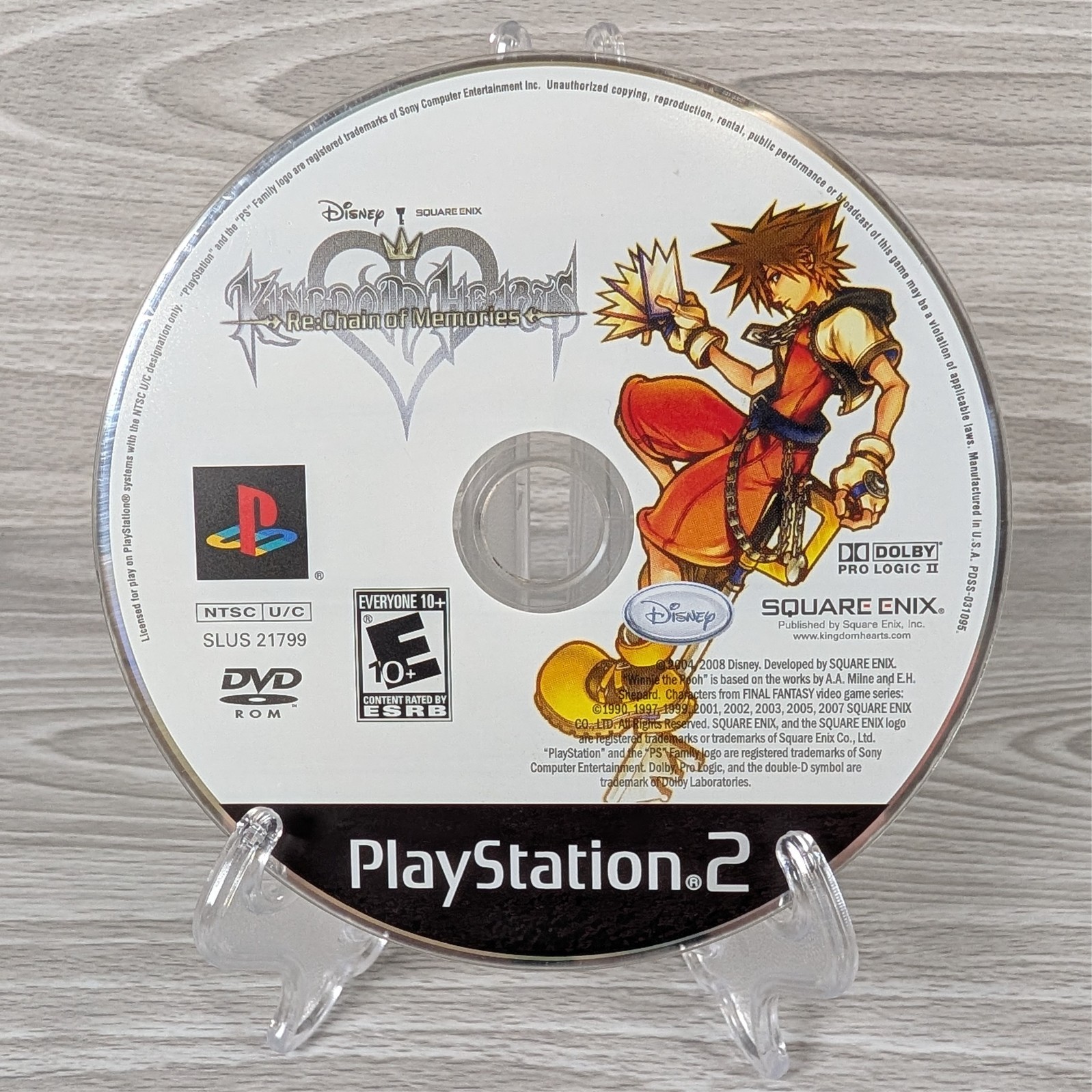 Kingdom Hearts Re: Chain of Memories (PS2, 2008) Resurfaced Disc, Tested & Works