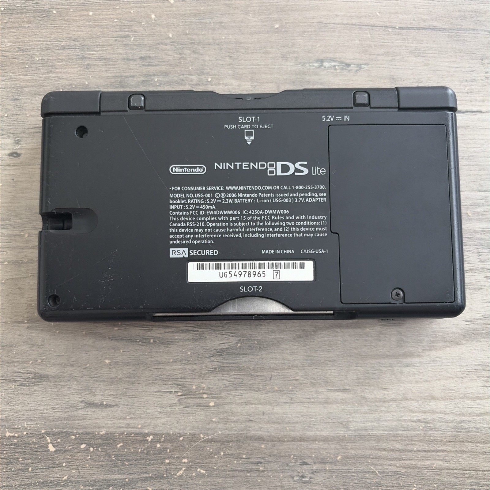 Nintendo DS Lite USG-001 Red/Black Handheld Console w/ Stylus, Charger
