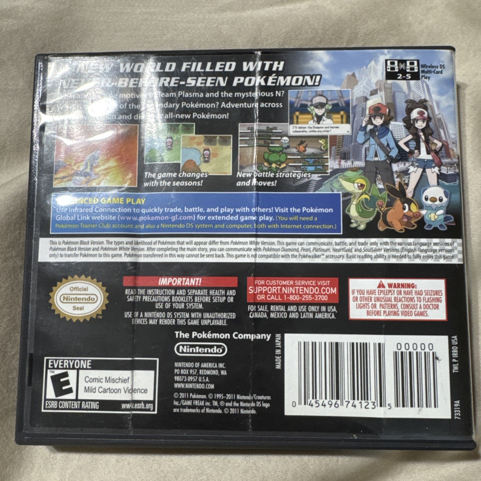 Pokémon Black Version for Nintendo 3DS Complete With Cartridge And Case