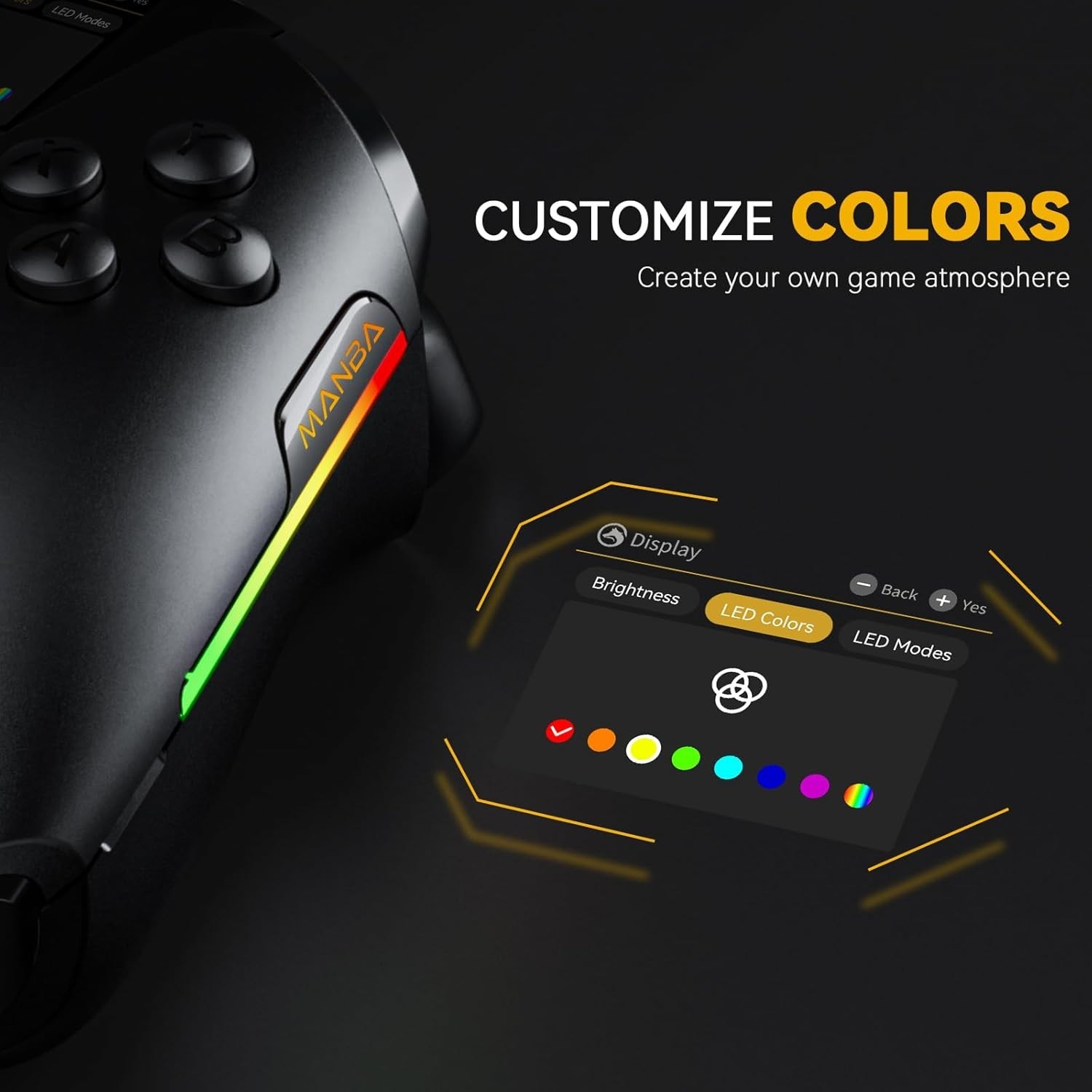 Wireless Gaming Controller Hall Effect for PC Switch Switch 2 iOS Android RGB