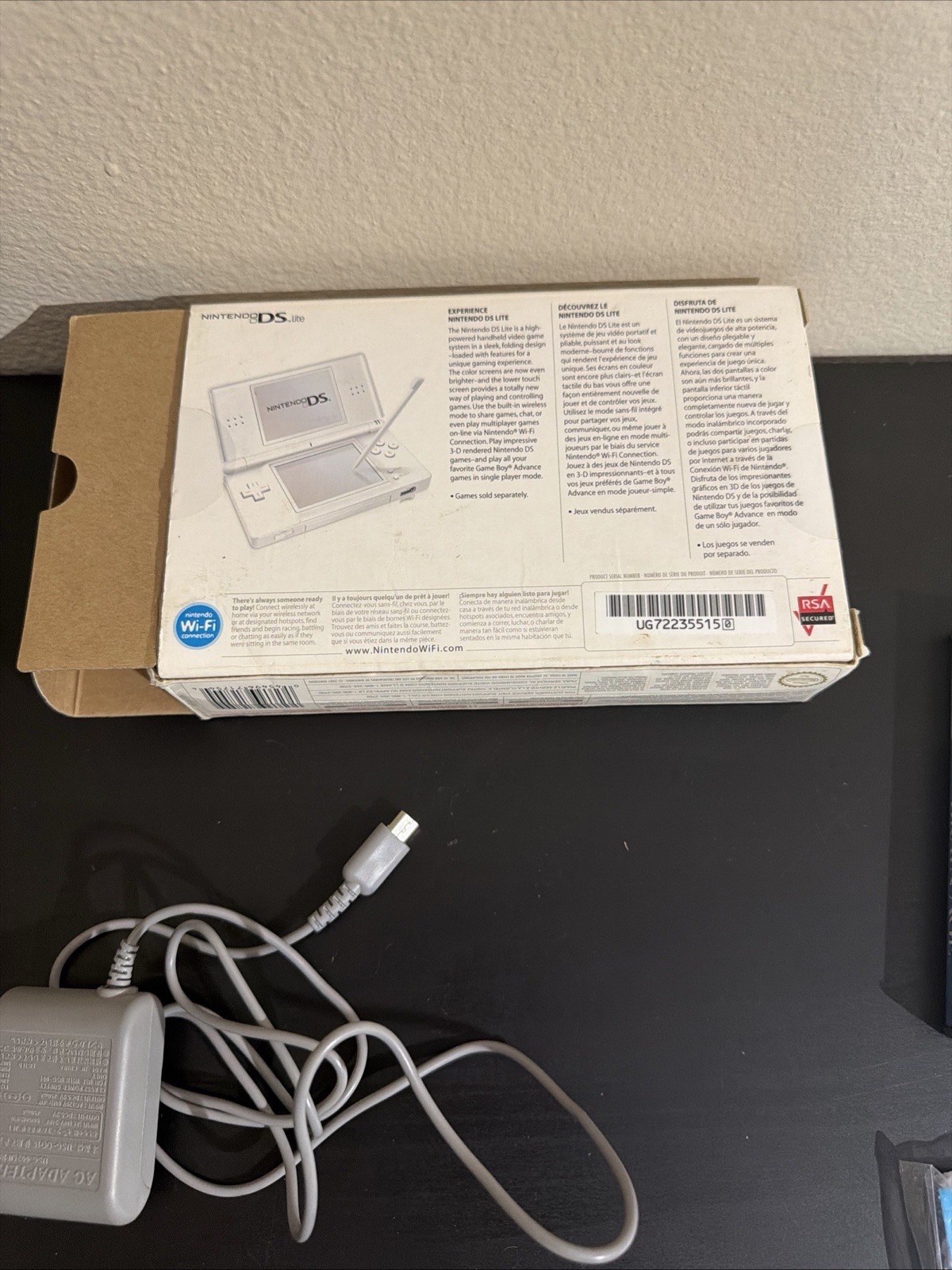 Nintendo DS Lite Handheld Console Polar White – With Box And Games – Tested