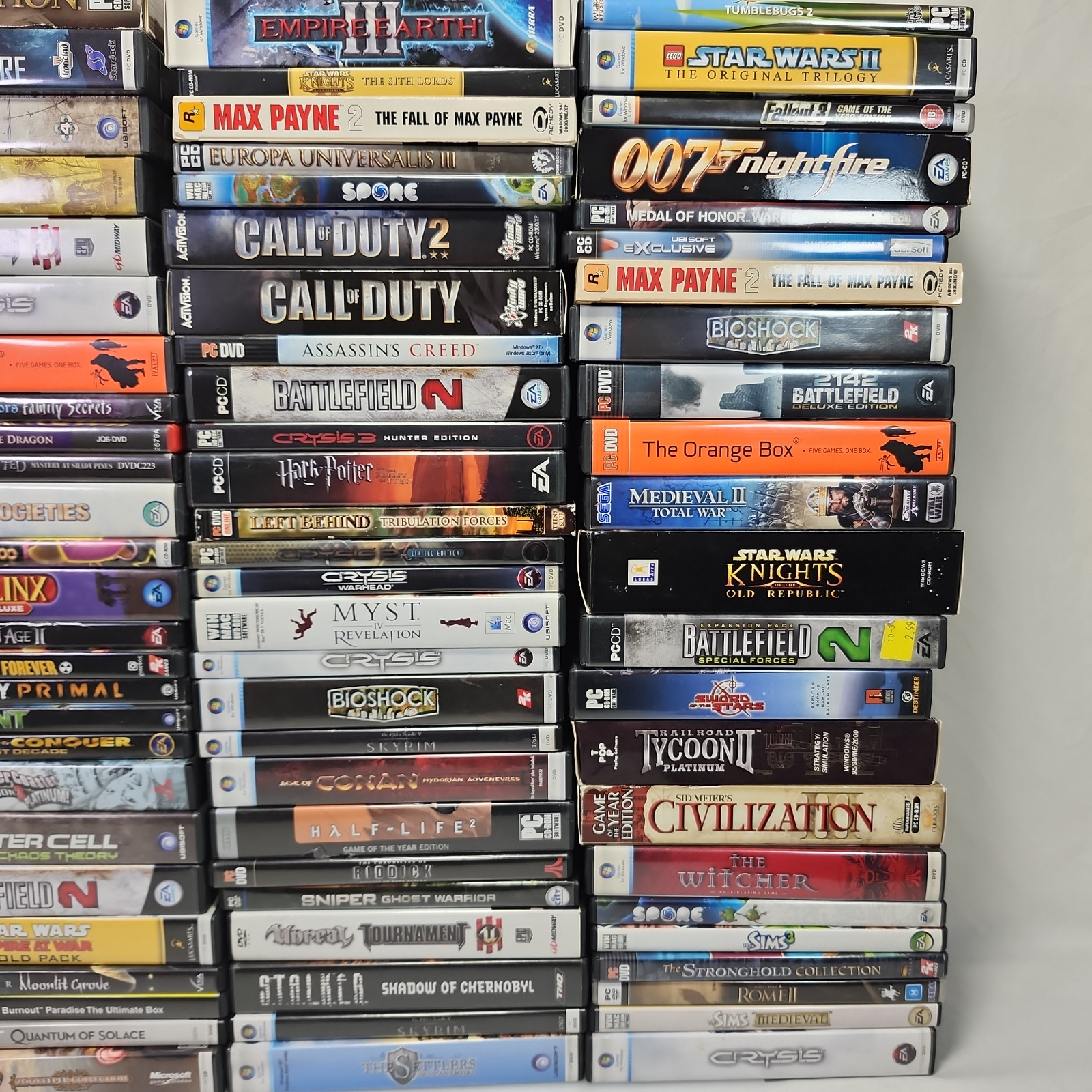 69 PC Games Lot – Pick and Choose, Call of Duty, Total War, Sims, crysis