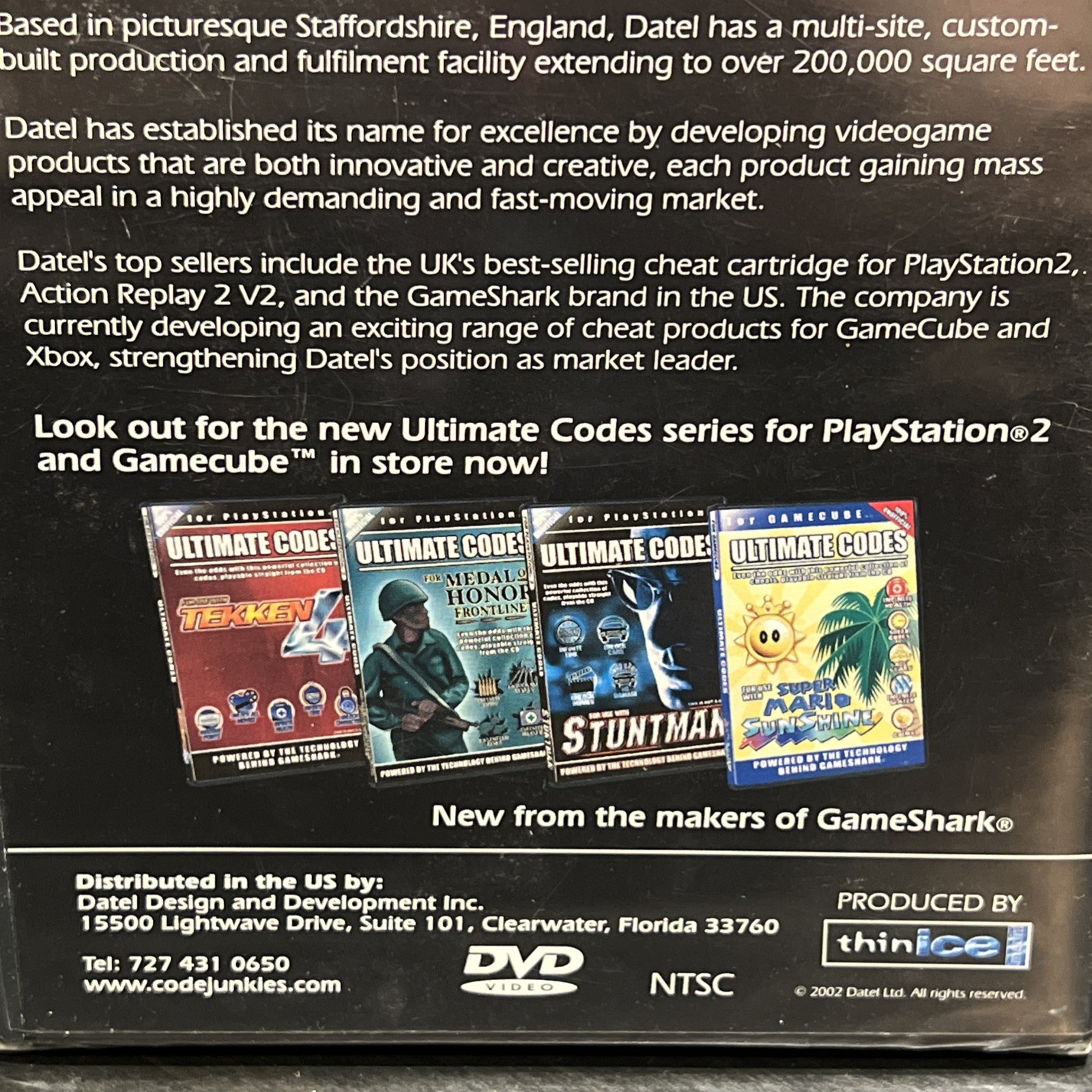 Datel Advanced Gaming Technology + Ultimate Codes Product Sampler for use on PS2