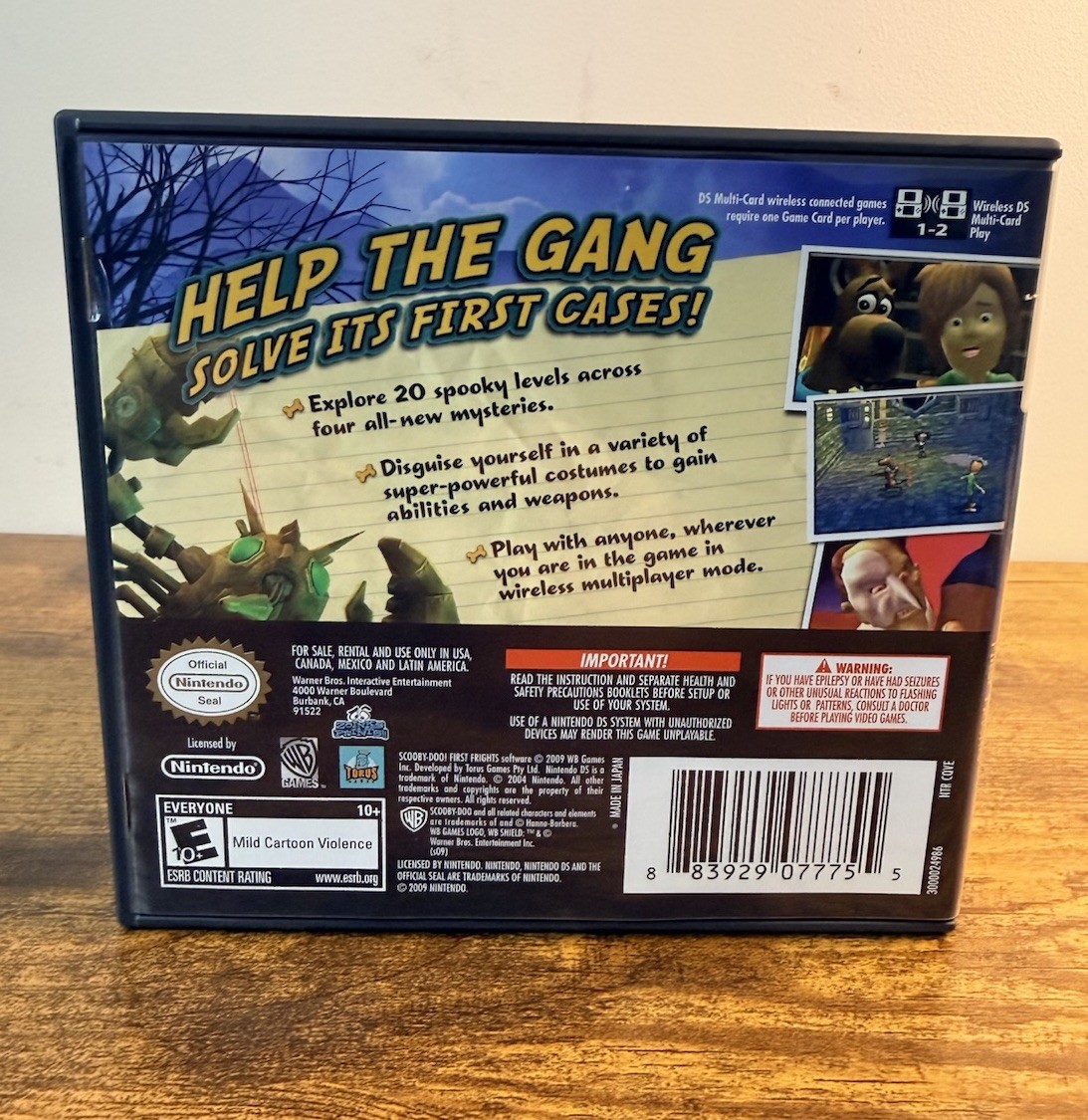 Nintendo Scooby-Doo First Frights CASE ONLY Nintendo DS w/ Box Art