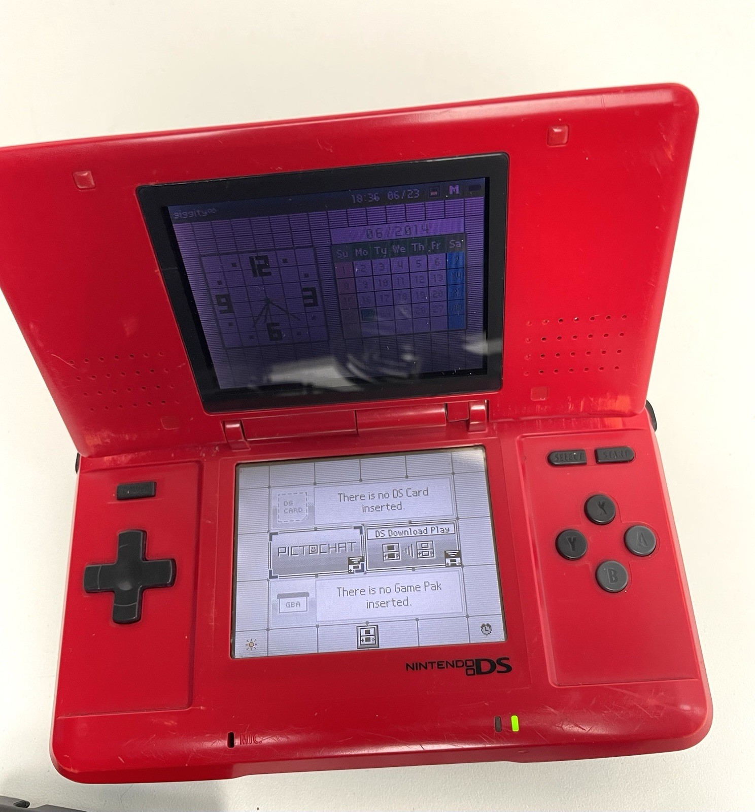 Nintendo DS Original NTR-001 Console with Charger *BROKEN HINGE*