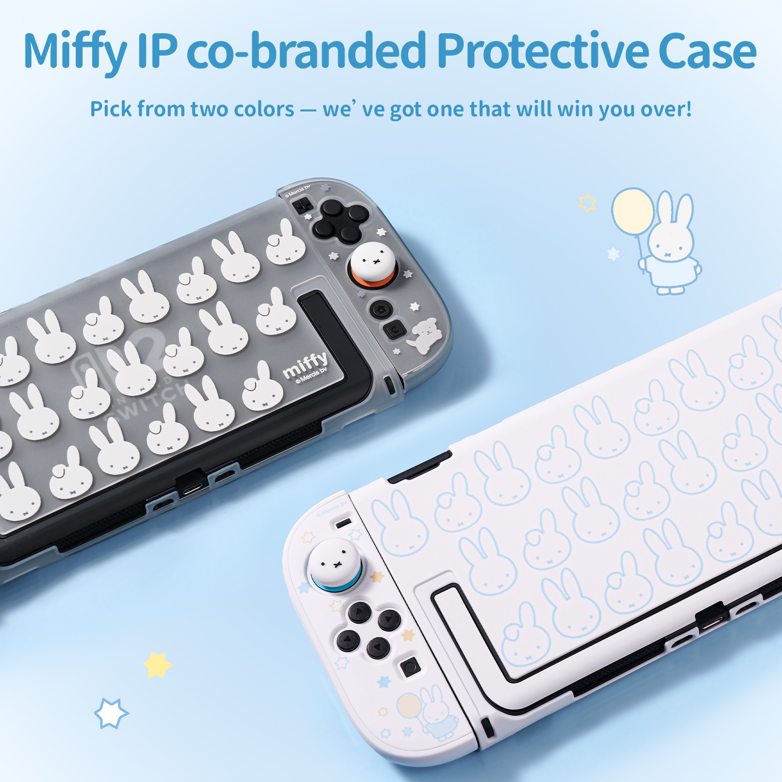 GeekShare Protective Case for Nintendo Switch 2(2025) Joycon Cover Miffy Bunny