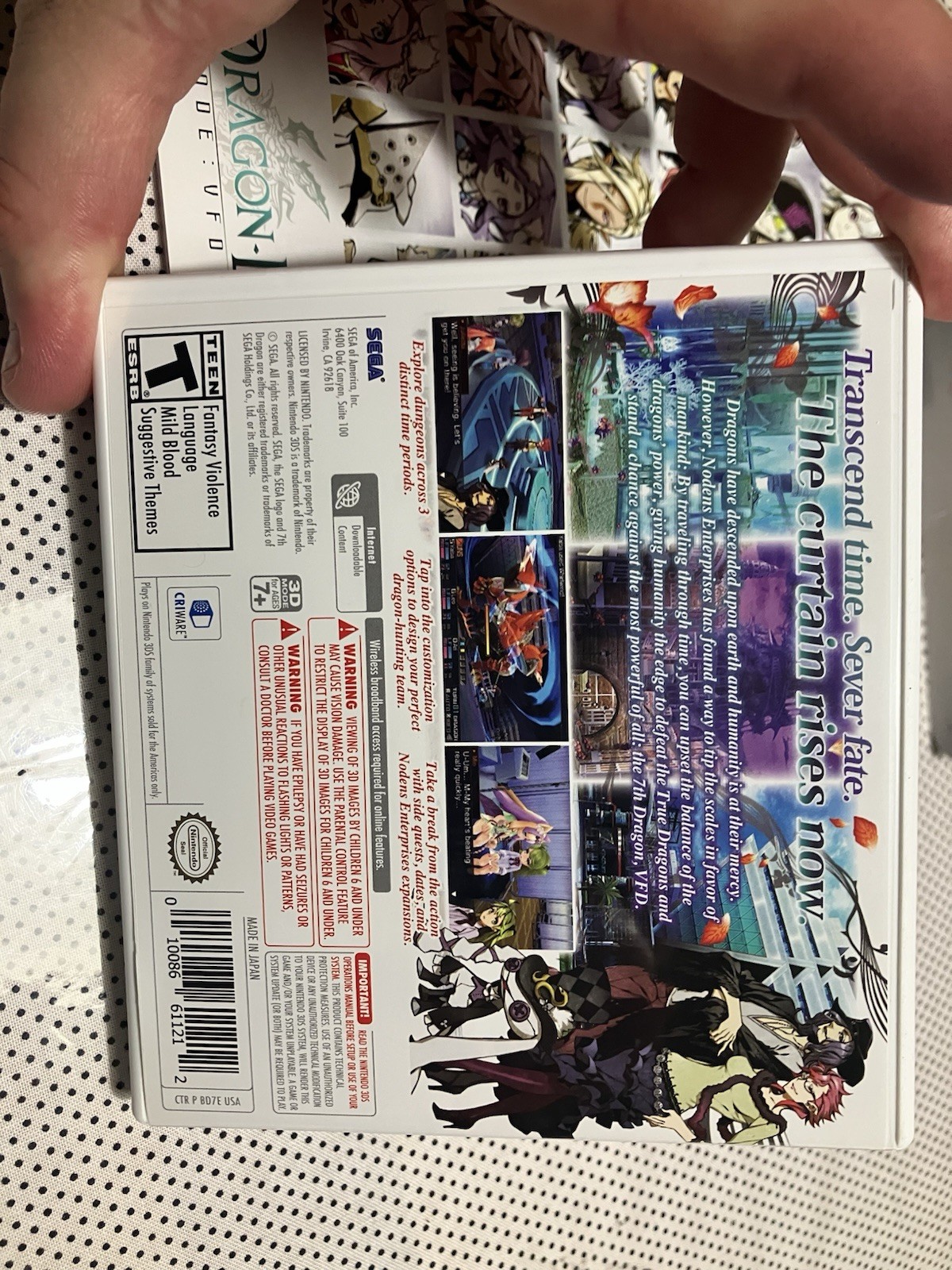 7th Dragon III Code: VFD Launch Edition (Nintendo 3DS 2016) CIB With Book Tested
