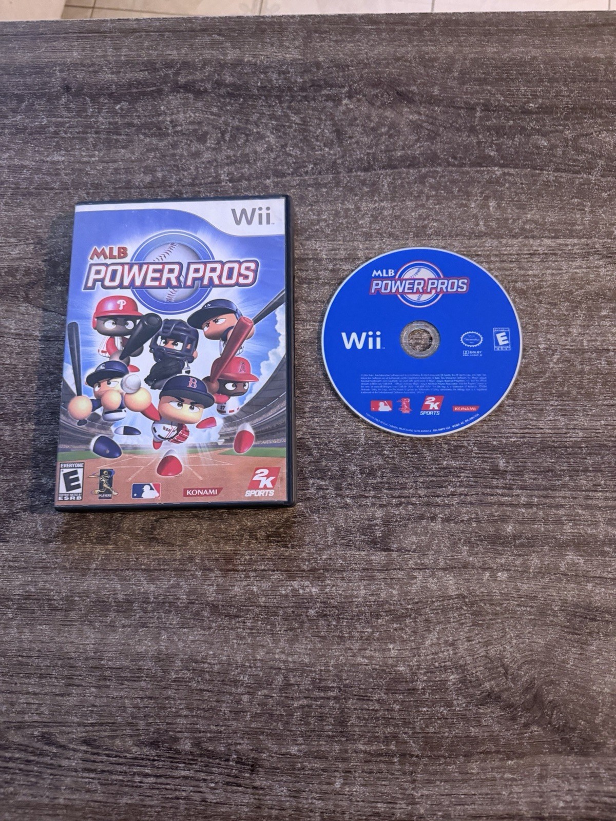 MLB Power Pros (Nintendo Wii, 2007) No Manual! Tested & Working!