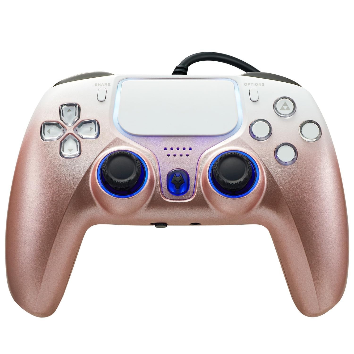 Wired PS5 Controller with Turbo, Hall-Effect Triggers, Dual Vibration, 10ft Cabl
